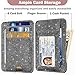 HOTCOOL Card Holder Wallet Front Pocket Minimalist Travel Cute Funny Thin Leather With RFID Blocking Small Credit Card Holder Wallet for Men & Women Girls Organizer Gifts, Glitter Black