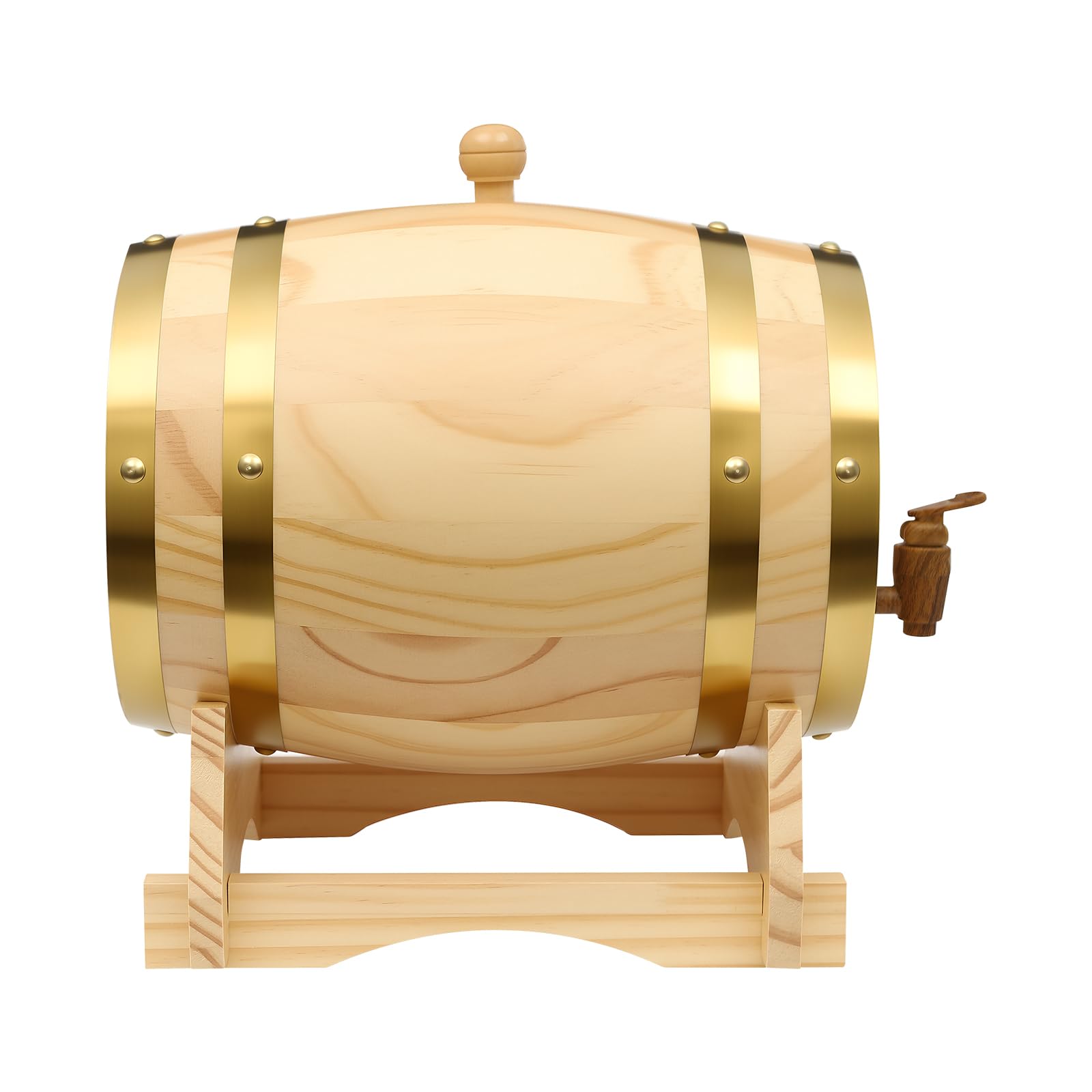 5 Liter Whiskyfass, Eichenfass mit Holzständer, Stöpsel und Zapfhahn