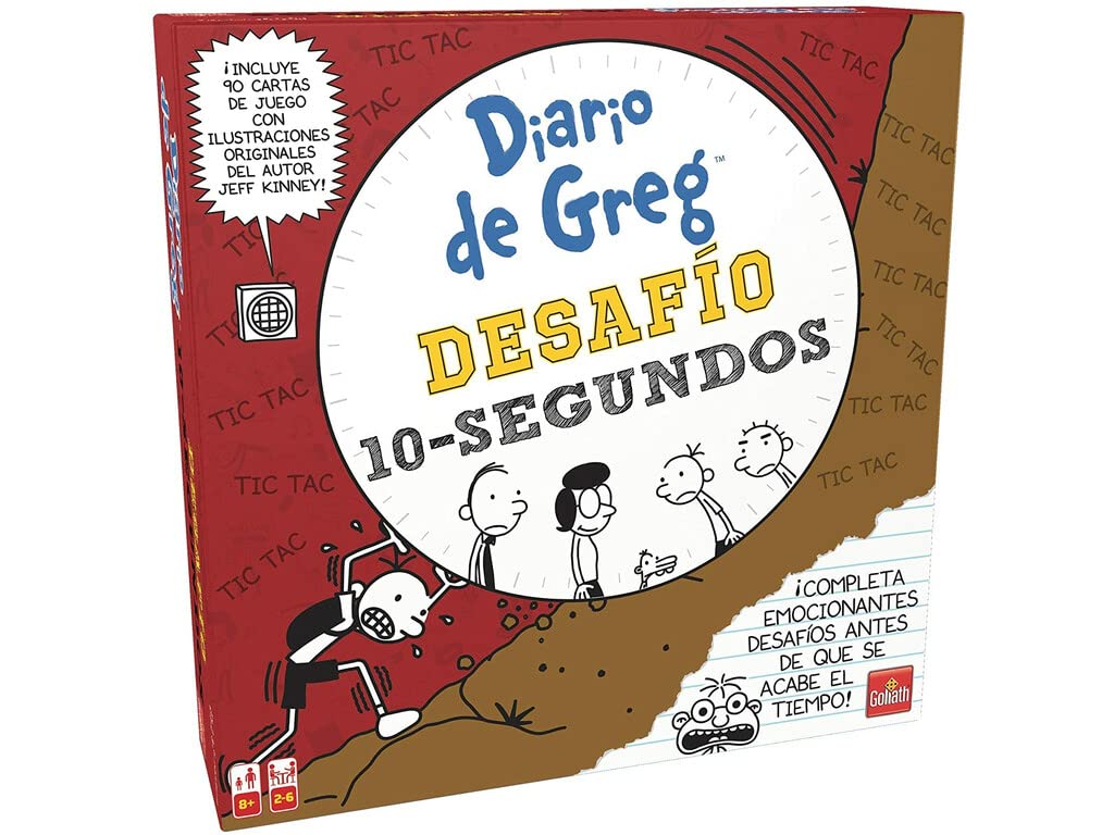 GOLIATH El Diario de Greg Desafíos 10 Segundos 914537, Multicolor, Talla única, Estrellas y Rayas