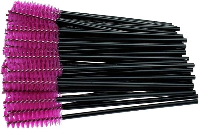 50 PCS Eyelash Spoolies Eyebrow Brushes Mascara Wands Disposable Makeup Brushes for Eyelash Extensions