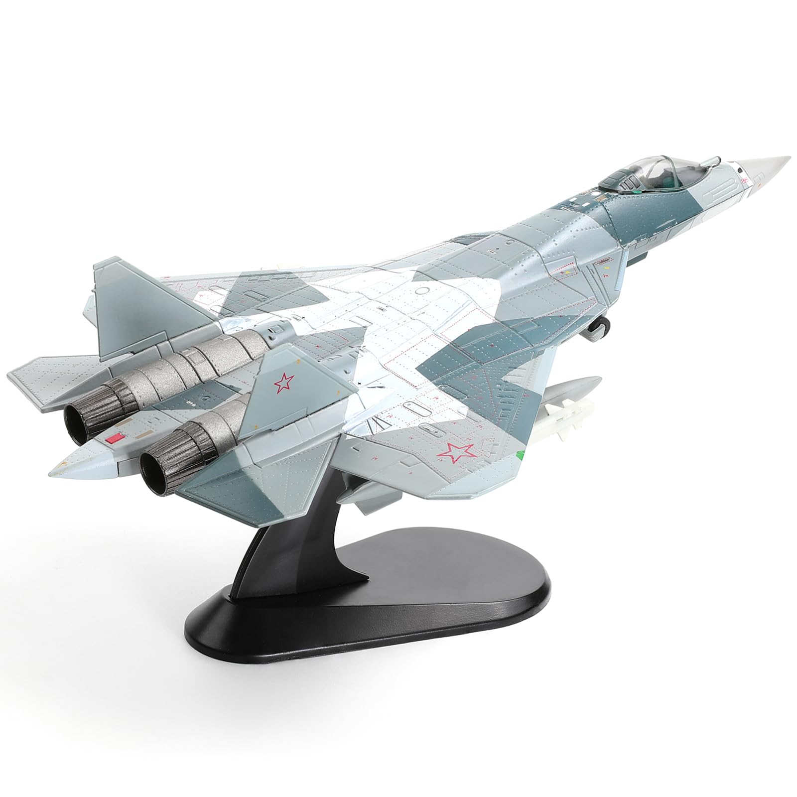 1/100 Scala Sukhoi Su-57 Modello di aereo da caccia multiuso di quinta generazione Russia Kit modello di aereo militare in metallo pressofuso affidabile da caccia stealth per collezione o rega