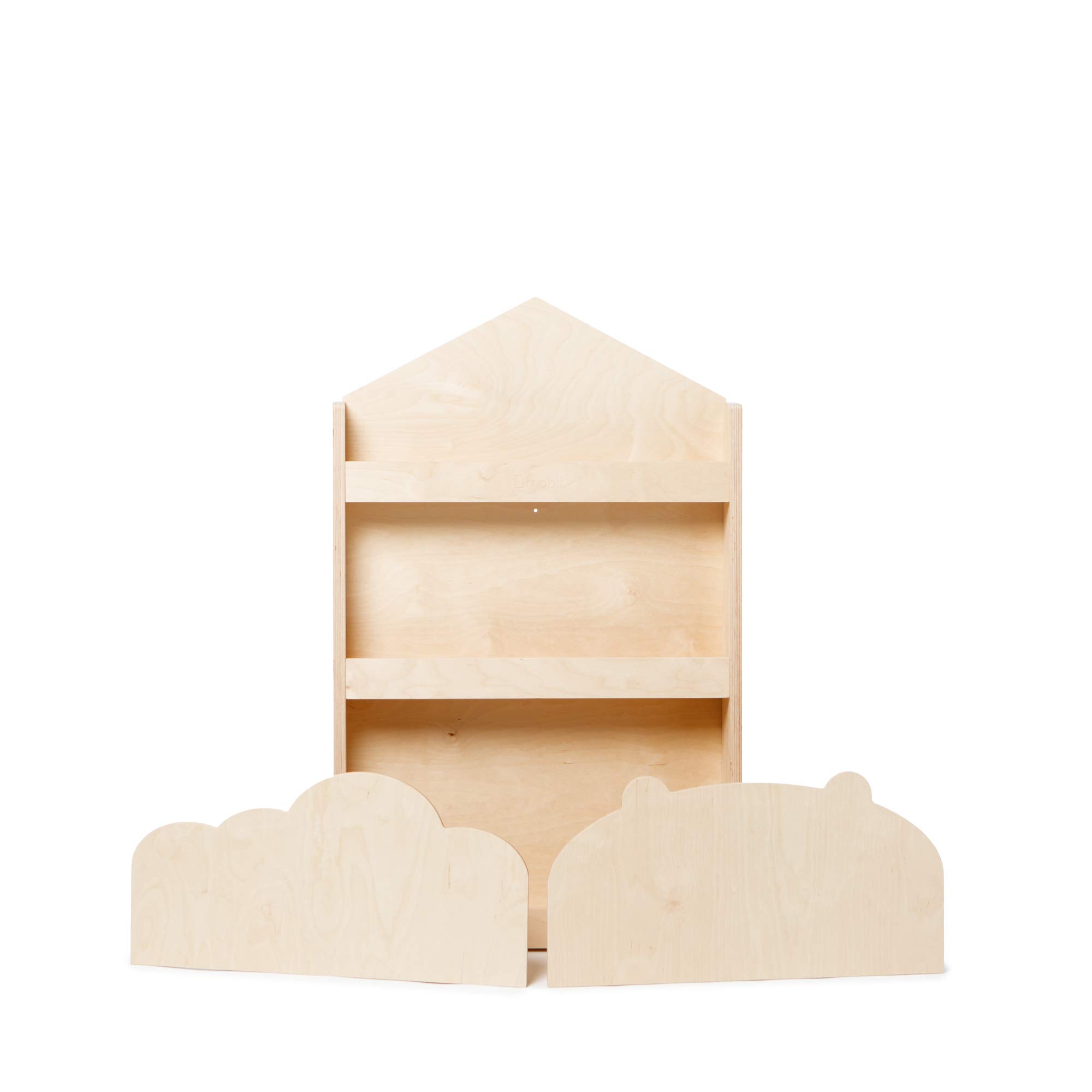 Dotty by Libreria montessoriana per Bambini in Legno | Scaffali a 3 Altezze | Libreria Frontale educativa | Progettata da esperti educatori | Prodotta in Toscana, Legno Naturale, Casetta