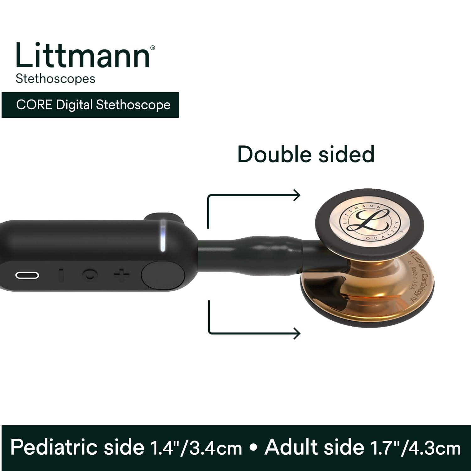 3M Littmann Stéthoscope numérique CORE Edition Cuivre Brillant 69 cm 8863