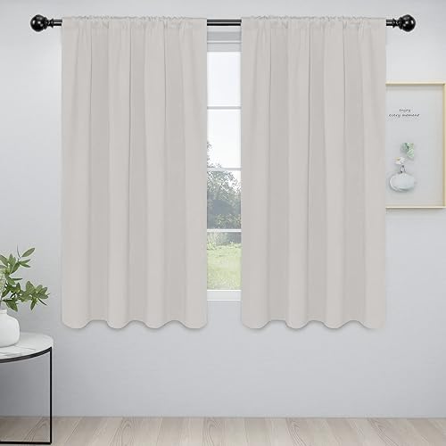 Miniatura 108 de Easy-Going Cortinas opacas con bolsillo para barra para dormitorio, cortinas de ventana para oscurecer la habitación para sala de estar, cortinas de