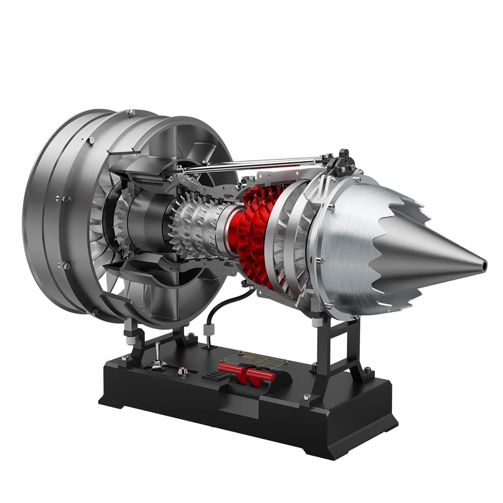 Kit de modelo de motor a reacción de aviones de montaje de metal, turbofan de doble carrete con más de 300 piezas, estructura 3D realista para coleccionistas adultos