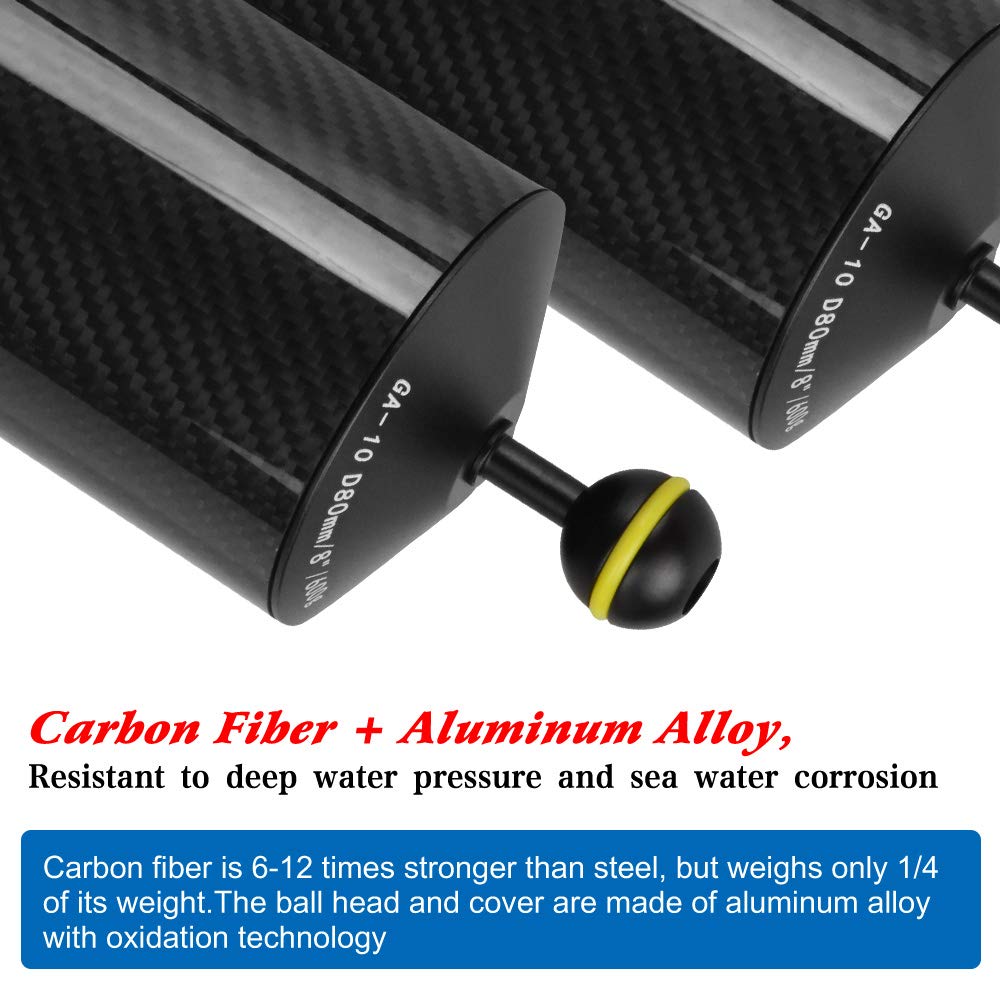 Sea frogs Carbon Fiber Dual Balls Float Arm Unterwasserfotografie Auftriebssystem (GA10)