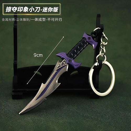 Miniatura 6 de AISHFP Valorant Reaver Knife Mini Llavero Modelo Juguetes Regalo Escritorio Decoración Mochila Colgante Regalo
