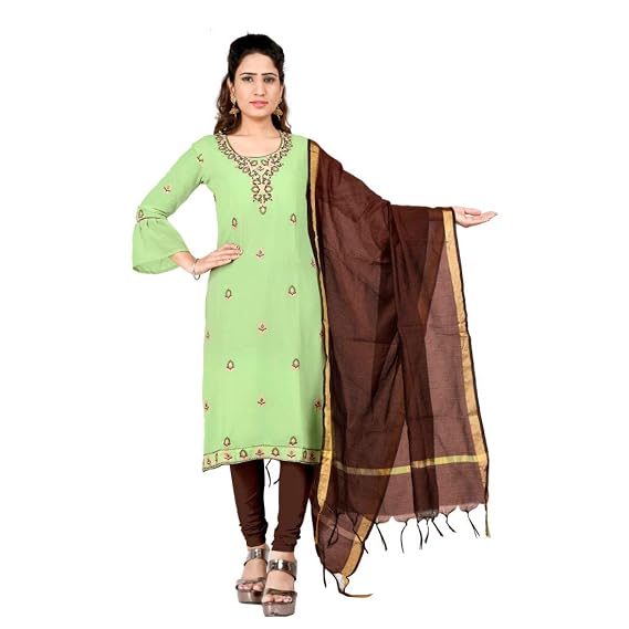 Buy V.H.N.STUDIO Georgette Pista Green 