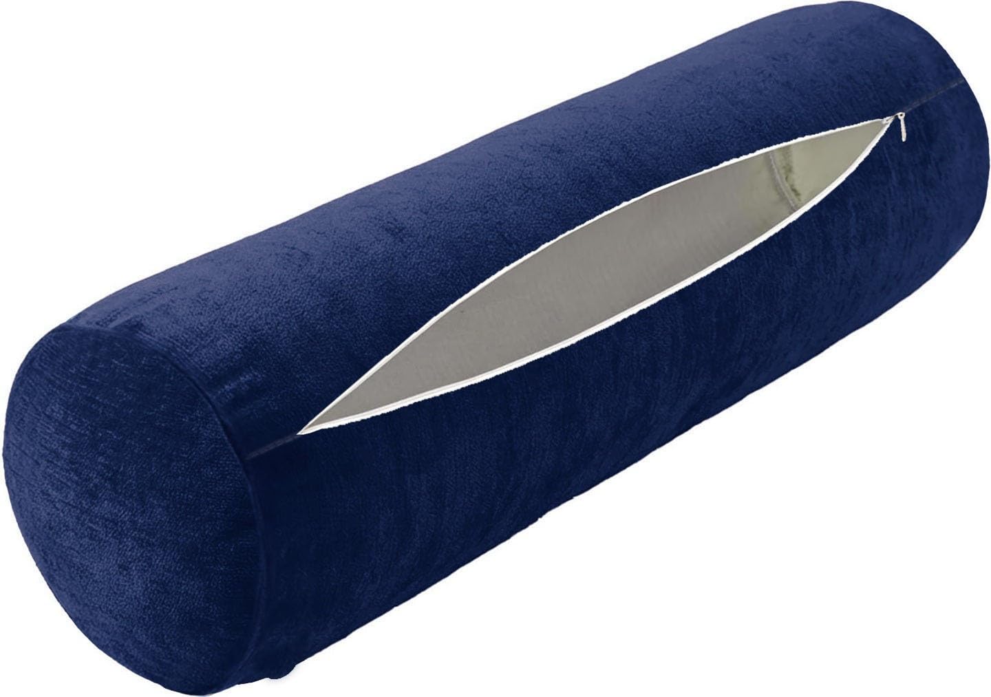Neck Roll Pillow Case Cover Only - Cervical Pillowcovers with Zipper Cylinder Soft Bolster Pillowcases for Cylindrical Cushion(15,2pcs:40x15cm/16x6")