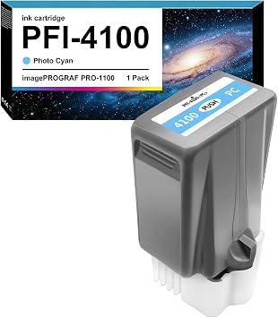 PFI-4100 pfi4100 PC Ink Cartridge Compatible for Canon imagePROGRAF PRO 1100 PrinterPhoto Cyan