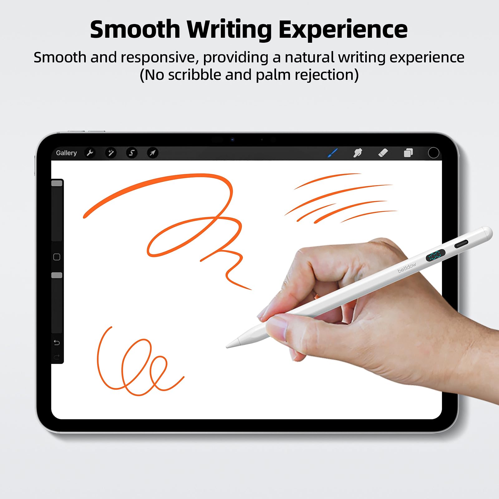 Bettdow Pom Stylet pour écran Tactile Capacitif de USB-C Compatible avec Tablette Samsung Galaxy, Xiaomi Pad, Lenovo et Tablettes, Blanc