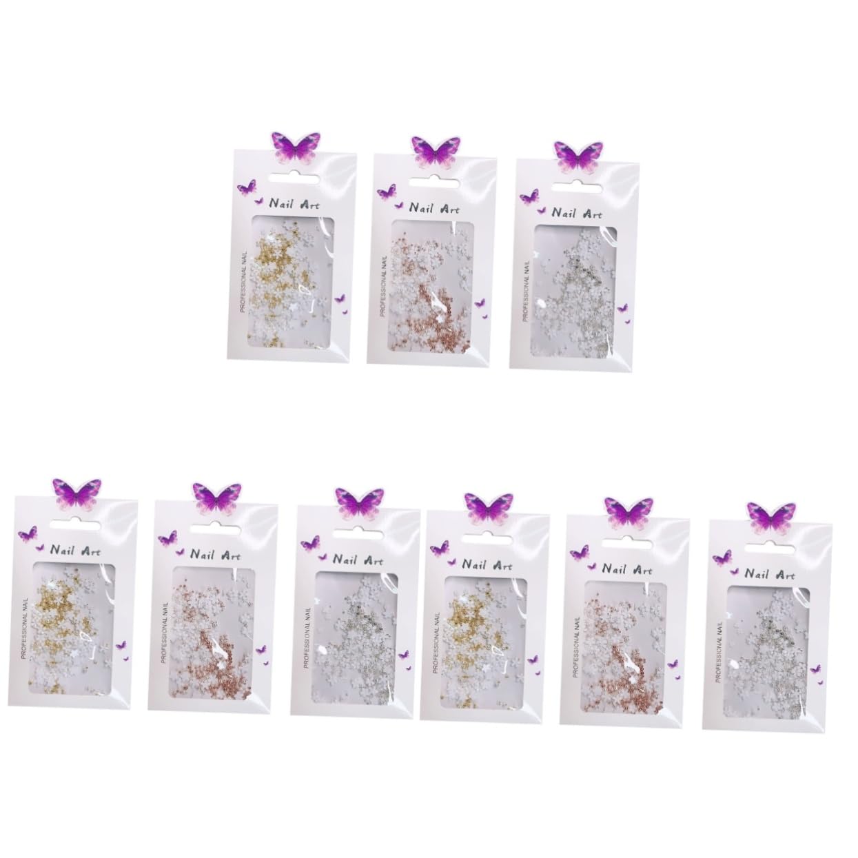 3 Pezzi Unghie con Fiori Accessori per Nail Art Fatti Mano Decorazioni per Manicure Uniche