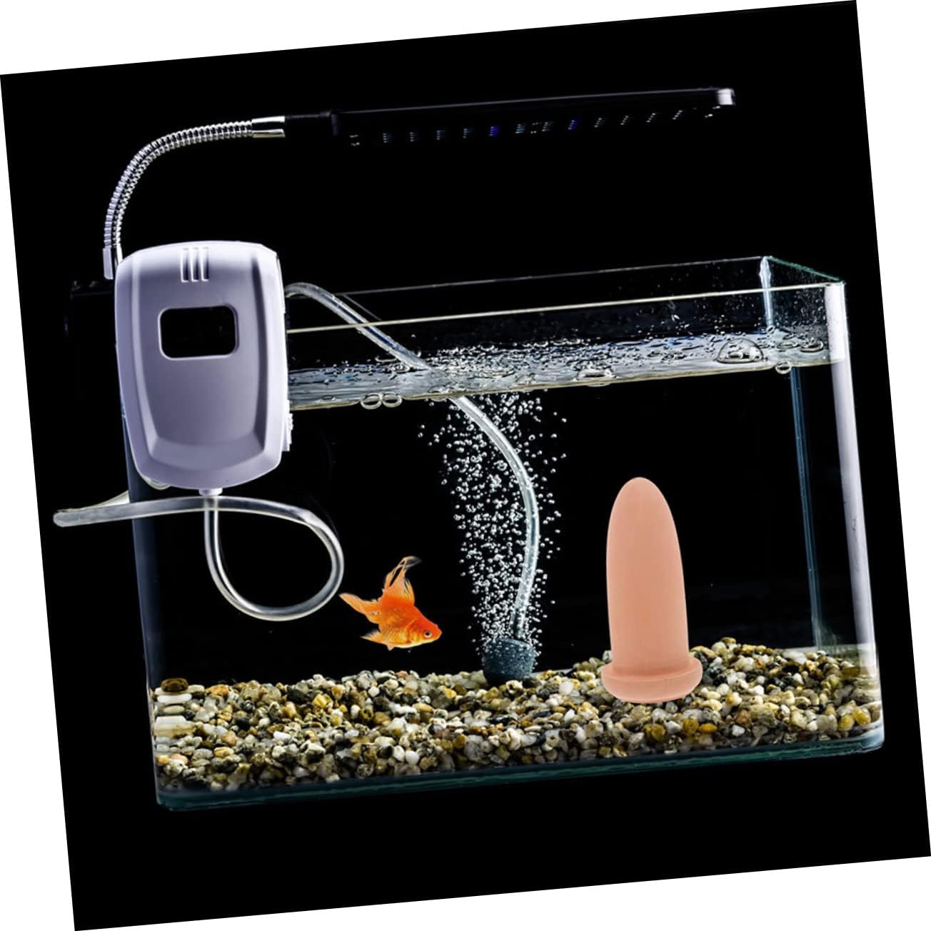 Sosoport Shrimp Breeding Bucket Ceramic Fish Spawning Cone Aquarium Breeding Tool for Angelfish and Fish Hatchery with Water Purifying Feature 6.69X11.81X3.93In