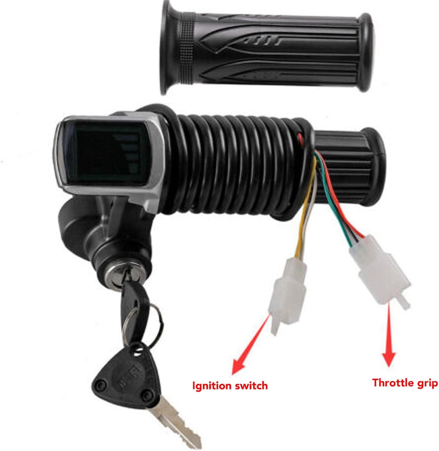 Speed Controller for MX350 Electric Scooter, Brushed Motor 24V 350W Throttle Grip with Lock Power Display