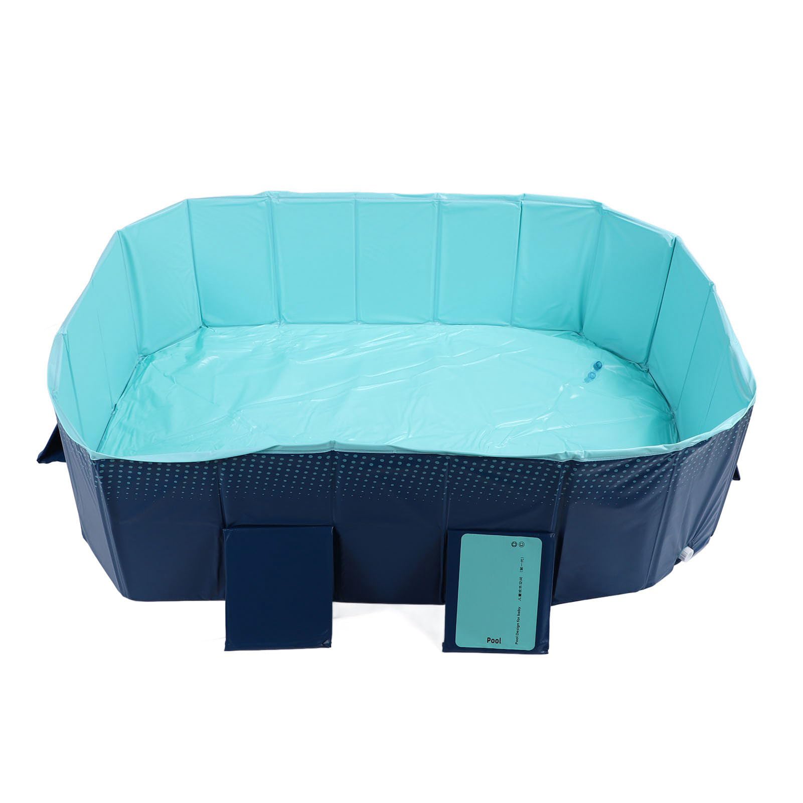 Piscina per Cani Pieghevole, Piscine per Cani Non Gonfiabili Resistenti all'Usura Ispessita, Vasca da Bagno Pieghevole con Pareti Laterali Rinforzate per Bambini Famiglia Attività