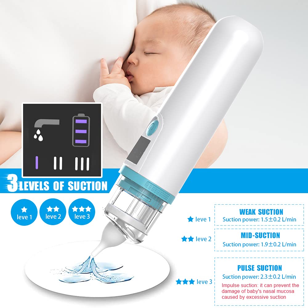 Aspiratore nasale per Neonati Sicuro Confortevole Elettrico Hygienic Silicon Nose Aspiratore Aspiratore per Bambini Baby Kids Neonati