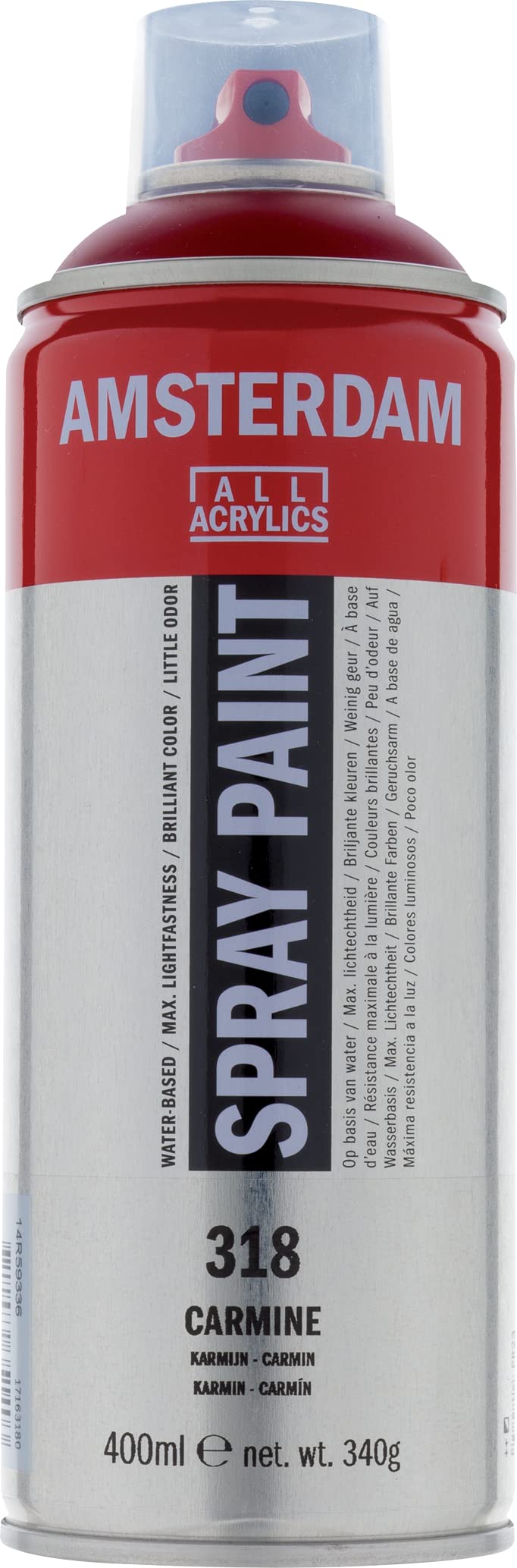 AMSTERDAM Spray Paint 400 Ml | Farbe Karmin 318 | Sprühfarbe Für Graffiti, Kunst & DIY