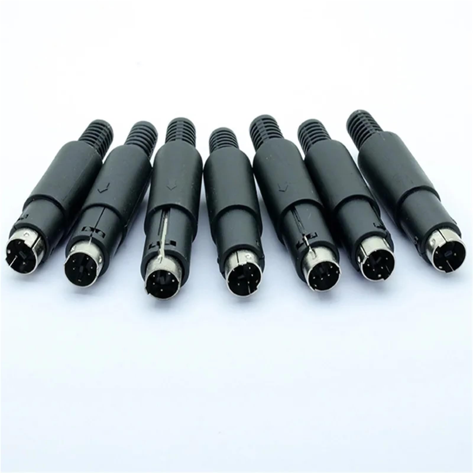 10 szt. Mini 3/4/5/6/7/8/9 wtyków DIN męskie wtyczki z plastikowym uchwytem, adapterem, kable lutownicze, złącze DIY (3 piny)