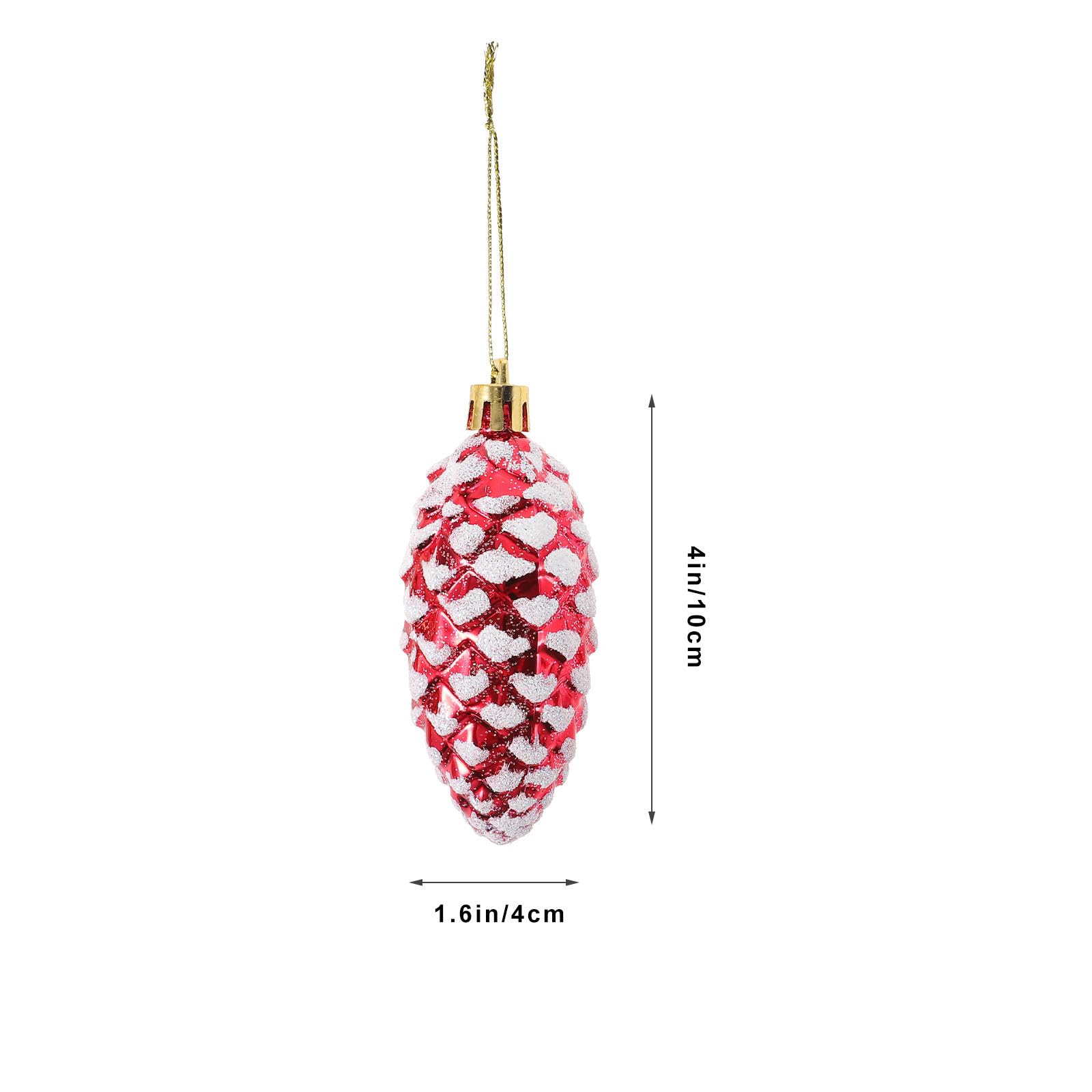 Toyvian 16 Schachteln Weihnachtsbaumschmuck Tannenzapfen aus Kunststoff zum