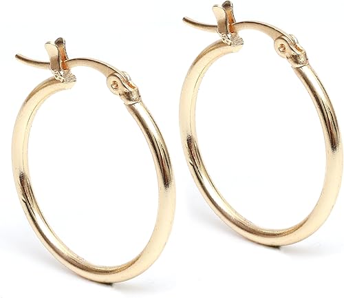 Miniatura 9 de Gempires Trendy Chunky Gold Hoop Earrings, Huggie Hoop Earring, Everyday Wear, Statement Earrings,14k Gold Plated Jewelry for Women, Gift for Her