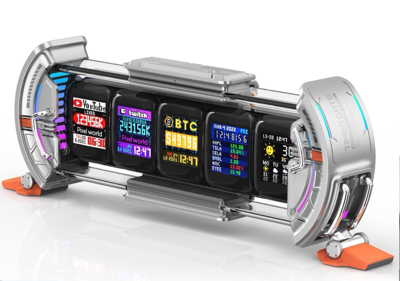 Amazon.co.jp: Divoom Times Gate 5Wayデジクロック スチームパンク風