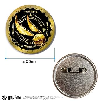 ハリーポッター　金バッジ　24金メッキ仕上げ　10個入り 24金メッキ加工による輝きで圧倒的な高級感の缶バッジ、その名も