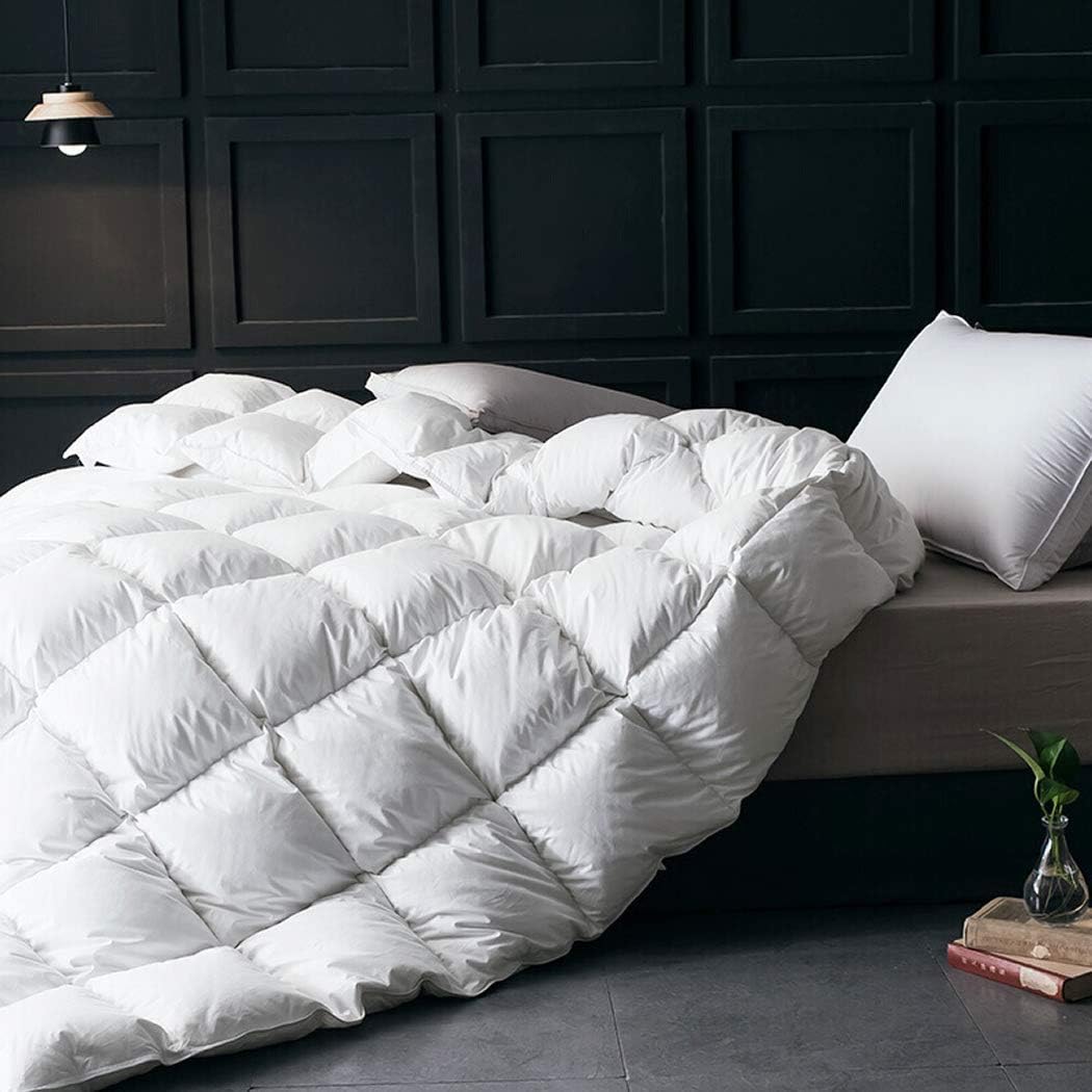 APSMILE Luxurious European Goose Down Comforter California King - Ultra-Soft Egyptian Cotton, 57oz 750 Fill Power Fluffy Medium Warmth All Seasons Duvet Insert(104x96,Solid White) : Home & Kitchen