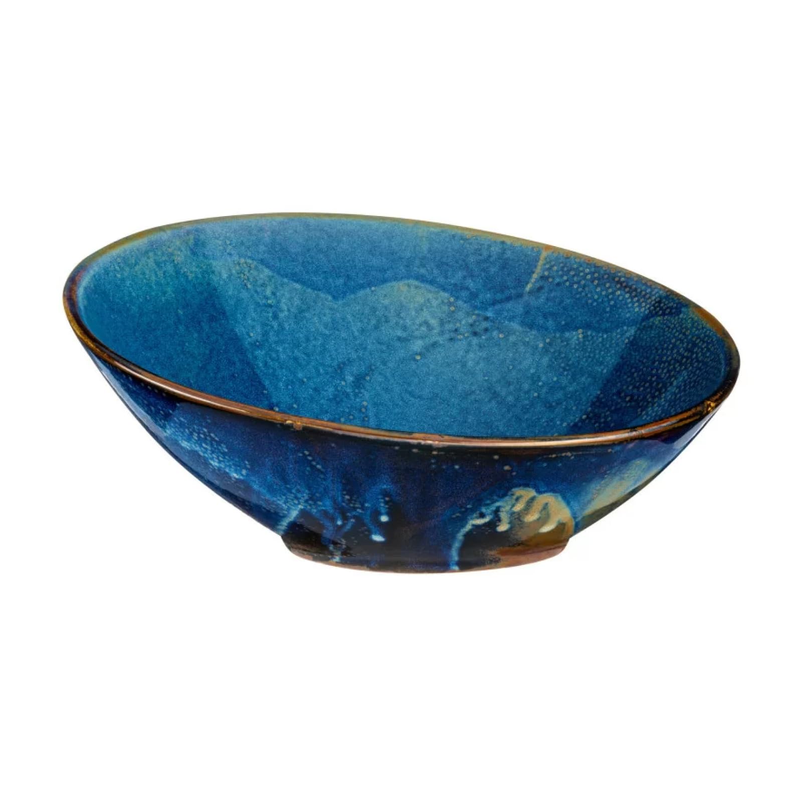 Verlo DEEP Blue Servierschale 30,5 cm Salatschüssel Dessertschalen Servierschale Müslischalen aus hochwertigem Porzellan Ideal für Büffets