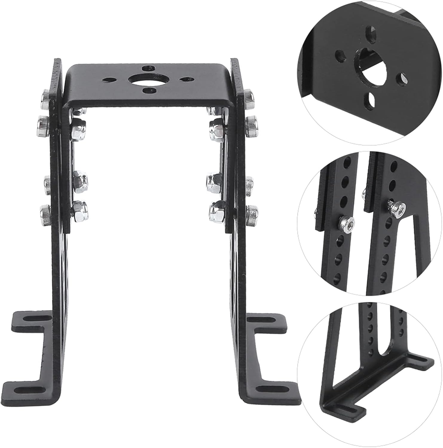 Oumefar RC Motor Support Aluminium Alloy Motor Support Adjustable Universal Motor Bracket for Airplane Aircraft RC Aircraft Accessory (Small Model)