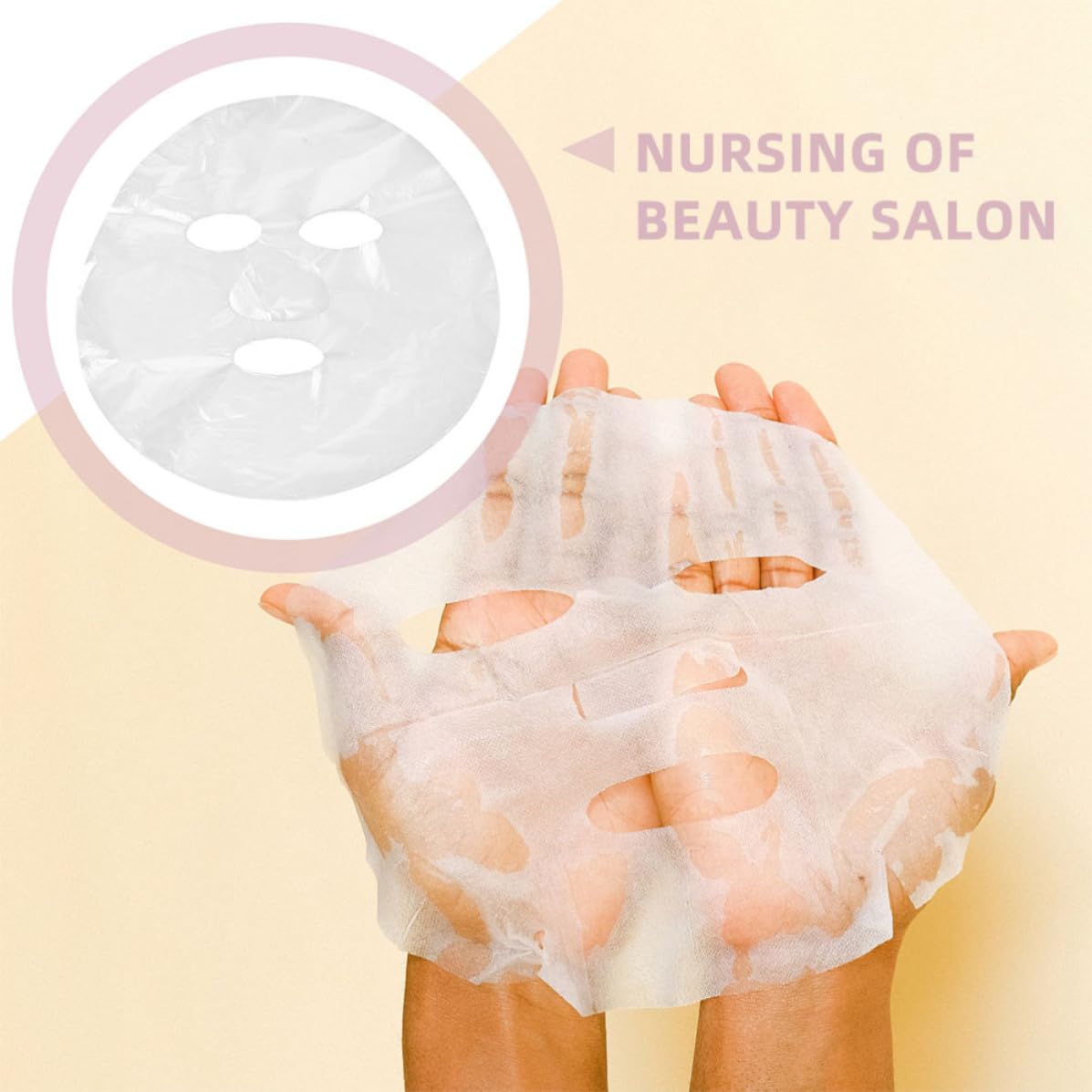 10set Disposable Facial Plastic Mask Sheets Pre-cut Moisturizing Thin Facial Wrap for Spa and Home Use Individually Packaged Suitable for Sensitive and Combination Skin
