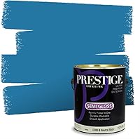 Vista 122 de Prestige Paints. - Base y pintura para exteriores en un solo galón, 1 galón. plano, comparable con Sherwin Williams Topsail.