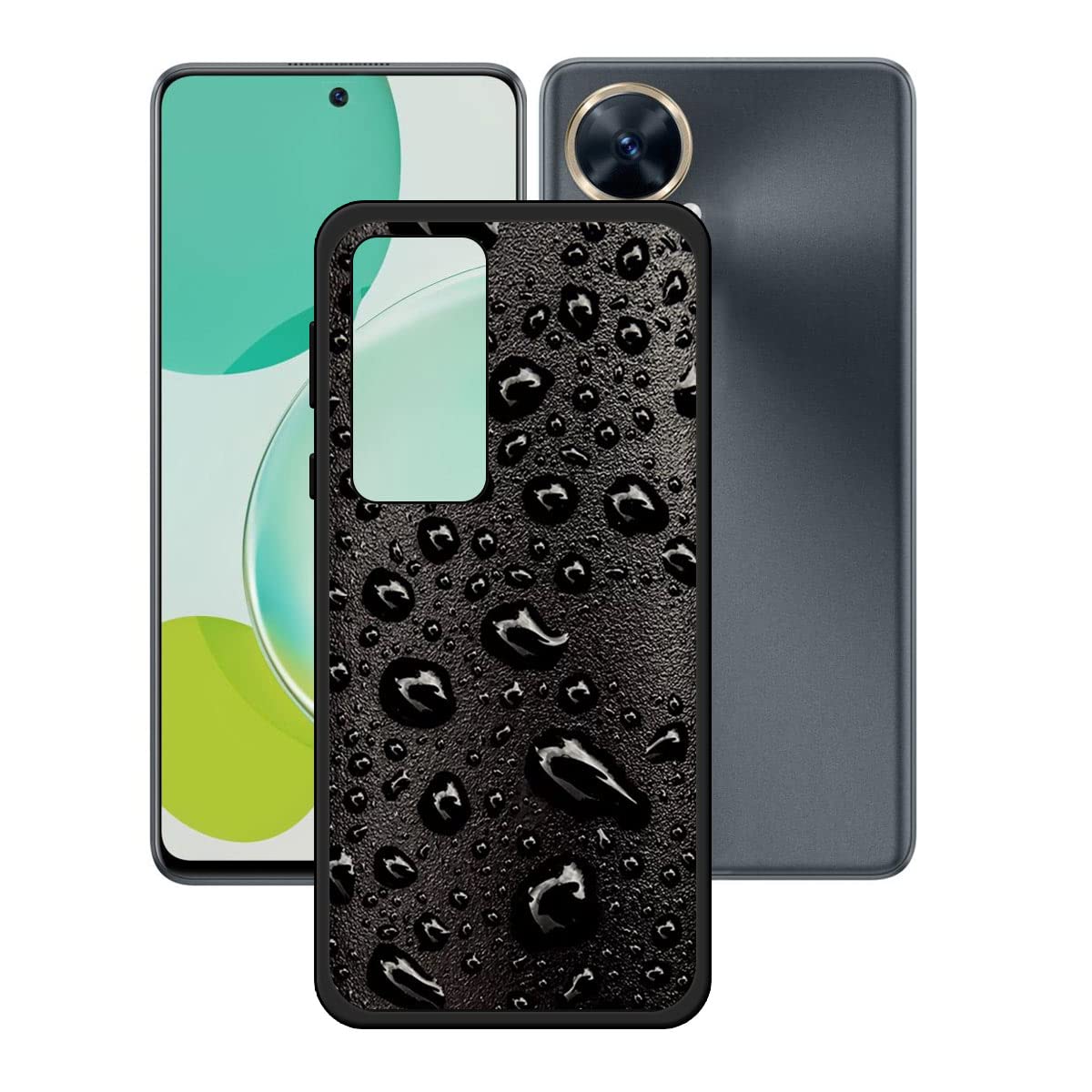 Cover Per Huawei Nova 11i + 3 Pellicole Vetro Temperato, Custodia Morbida In TPU Antiurto, Leggera, Bordo Rialzato, Colore Nero - 3