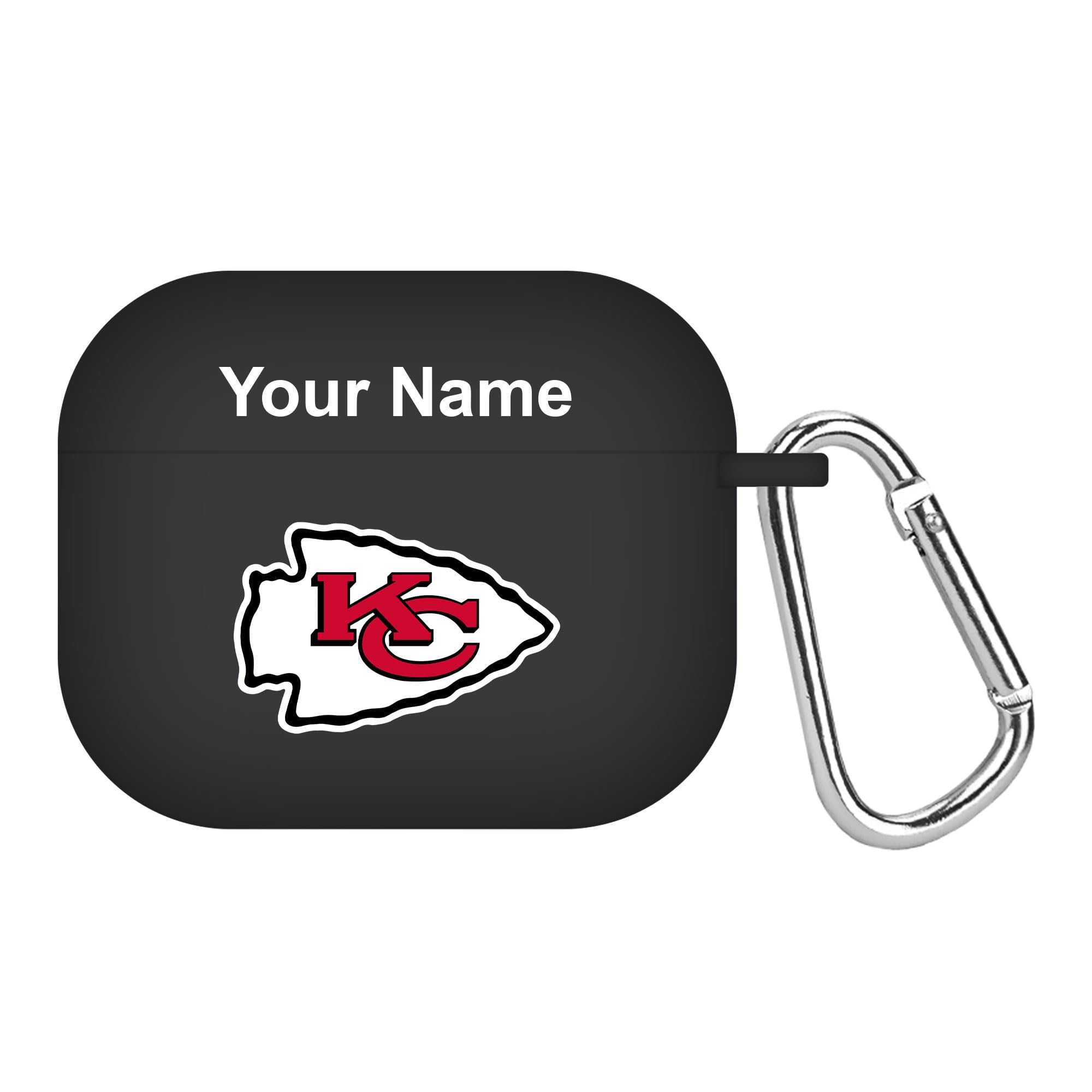Kansas City Chiefs Custom Name HD Case Cover Compatible with Apple AirPods Gen 3 (Black)