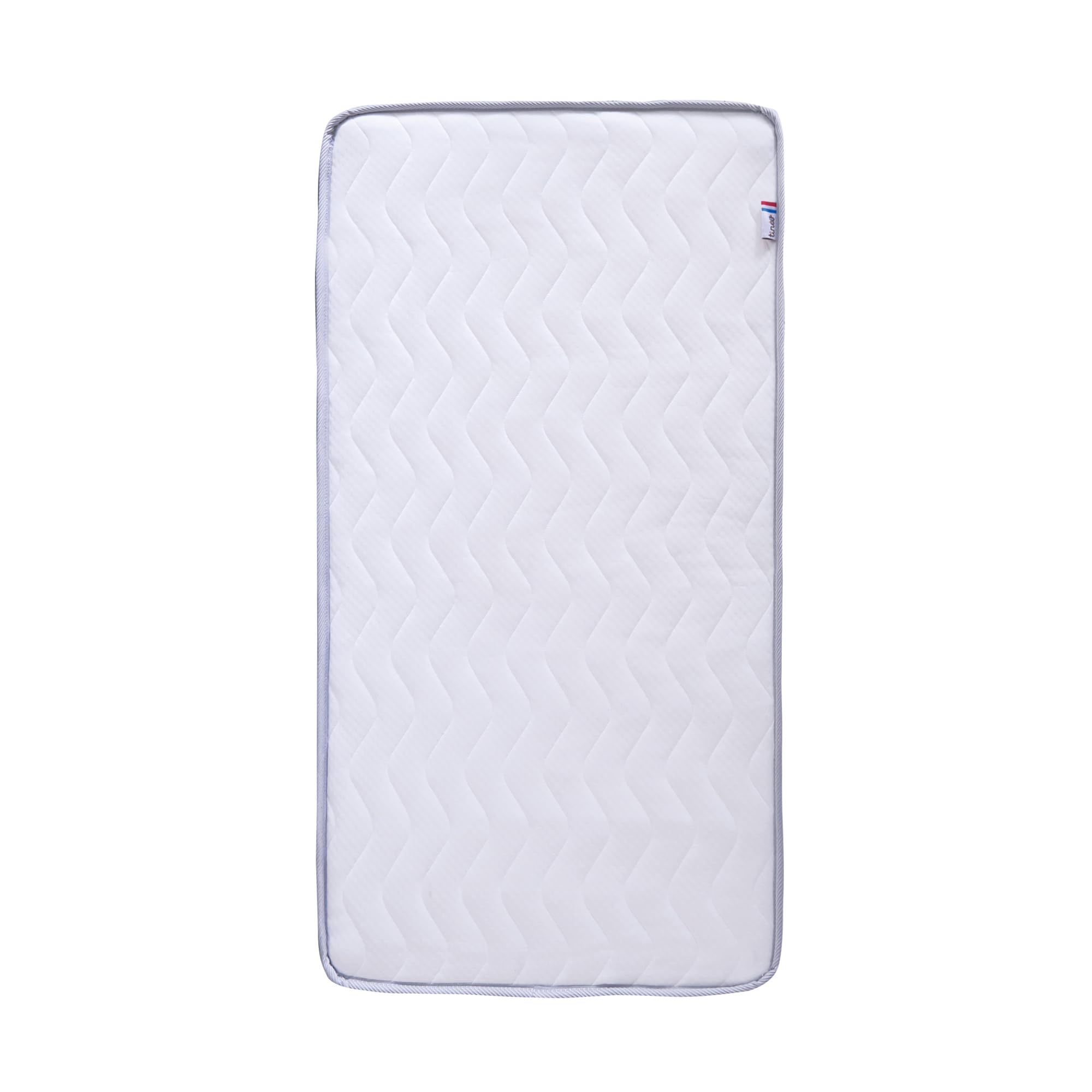 Tinéo - Matelas Bébé Saison 70x140x11cm - Matelas Bébé - Saison - 1 Face Été - 1 Face Hiver - sans Traitement - Densité 20 kg/m3 - Fabriqué en France