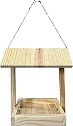 Comedouro E Tratador De Pássaros Livres E Silvestres Em Madeira Pinus