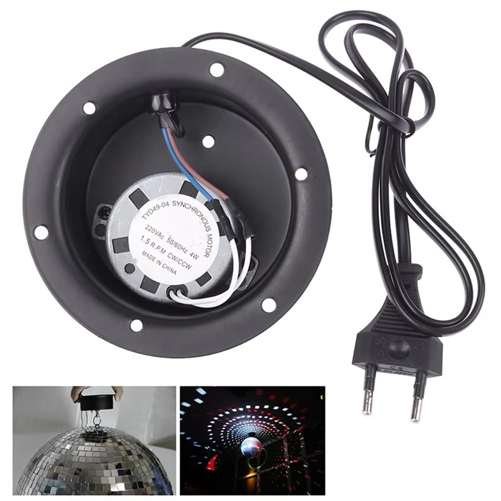 Motore girevole 1,5 giri/min con presa per appendere uno specchio in vetro, una sfera da discoteca, un DJ, una KTV, una festa, una luce, presa UE