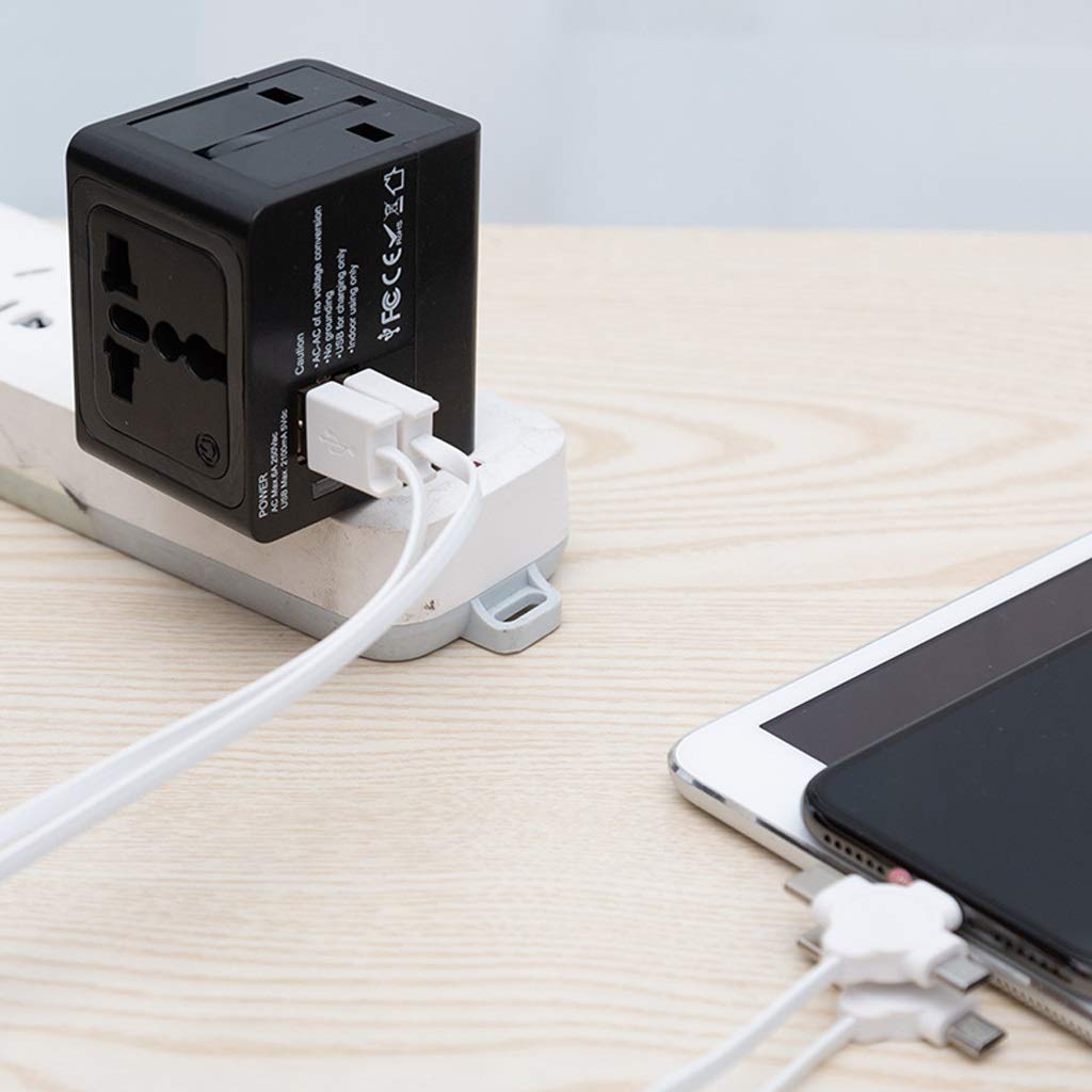 Gniazdo międzynarodowe przetwornice Uniwersalny zasilacz, Uniwersalny adapter podróży, Międzynarodowy zasilacz z Dual Usb Bardzo nadaje się do podróży adapter wtyczki zasilania