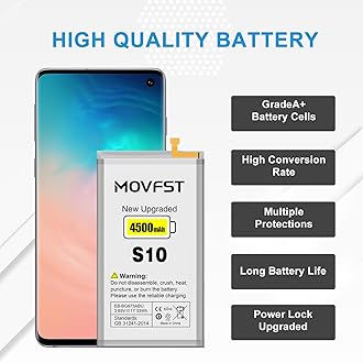 Replacement Battery for Samsung Galaxy S10,4500mAh High Capacity Battery Fit for Samsung Galaxy S10 Model SM-G973F/U/W/X/N/U1, SM-G9730, SCV41, SM-G973C with Repair Tool Kits,EB-BG973ABU
