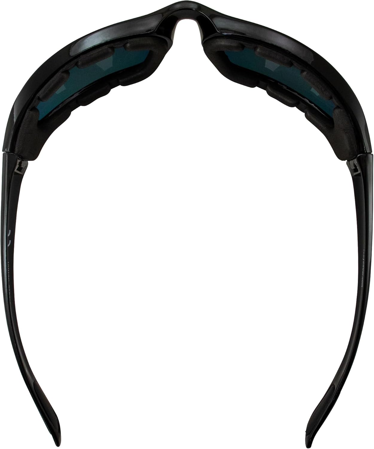 Birdz Eyewear Oriole Padded Motorcycle Riding Sunglasses Gloss Black Frame with Red G-Tech Reflective Lenses - Image 5