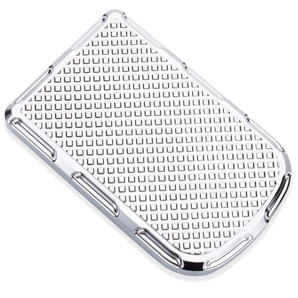 Brake Pedal Pad Cover Compatible with Harley softail Heritage Springer Fit Fat Boy Deluxe FLSTN Road King FLHR Road Glide FLTR Pads Cover(Chrome)