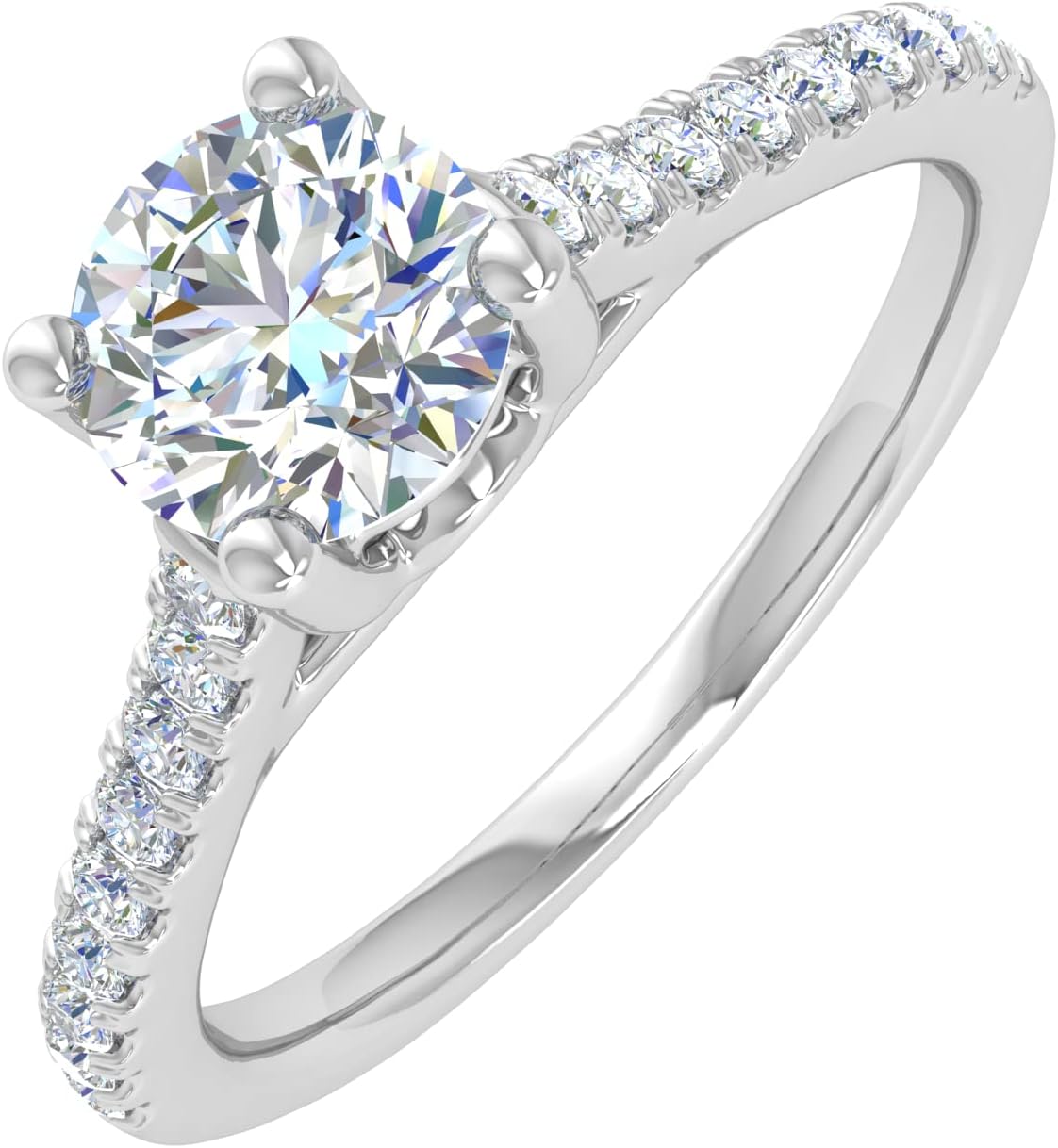 1/2 Carat Diamond Solitaire Engagement Ring in 14K Gold