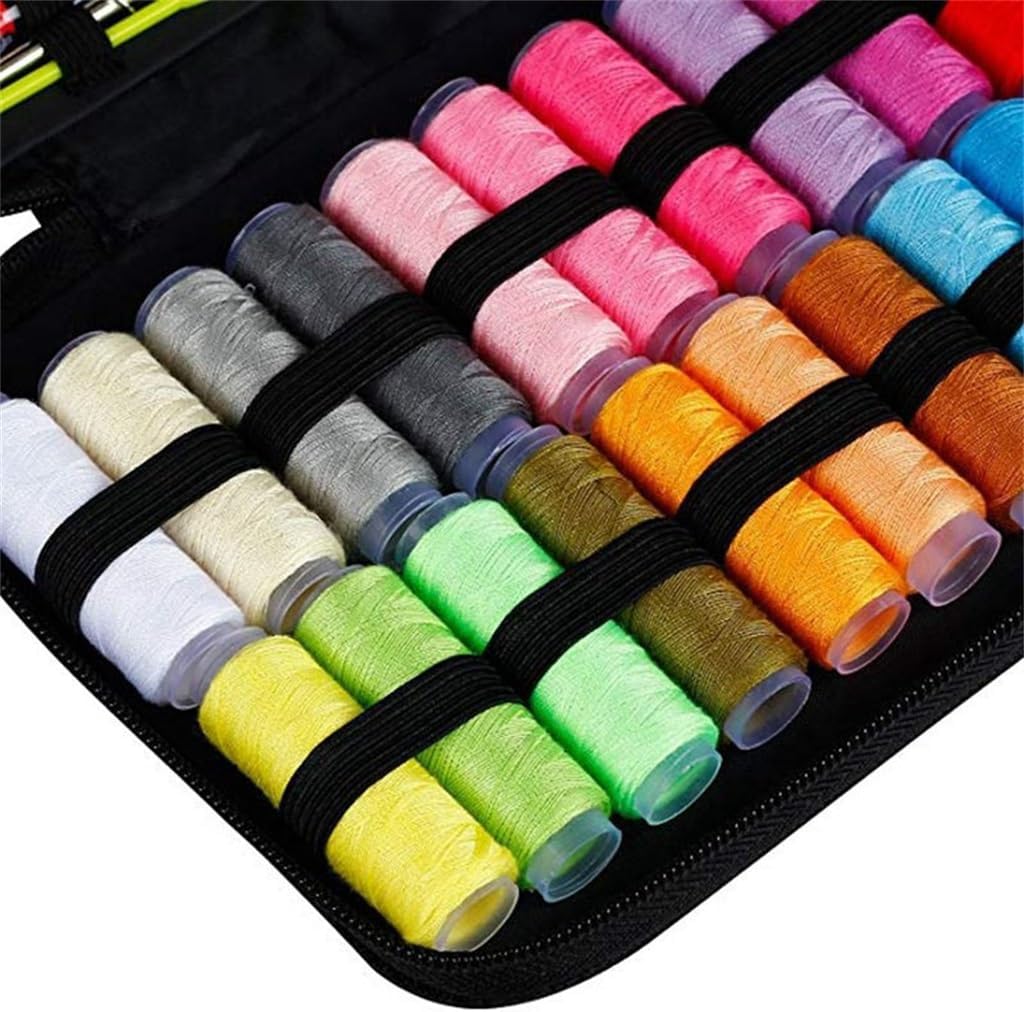 LPSEJAA 24 Color Home Travel 98 Piece Combination Sewing Set Needle and Thread Bag Portable Multifunctional