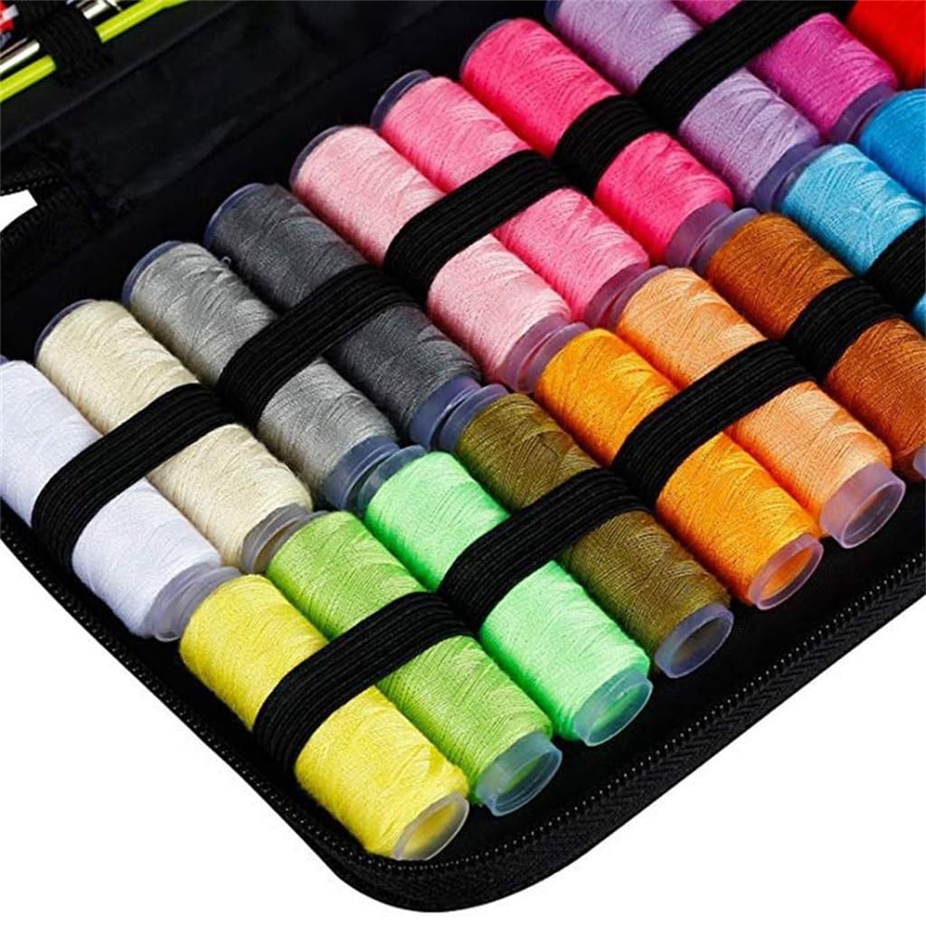 Juego de Costura Combinado de 98 Piezas para Viaje en casa, 24 Colores, Bolsa de Aguja e Hilo, portátil y Multifuncional