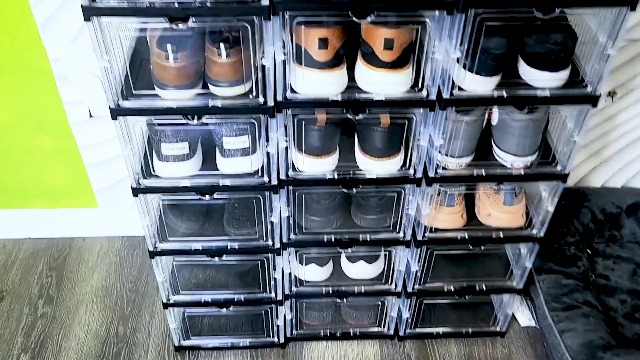 Watch 18 Pack Shoe Storage Boxes Review on Amazon Live