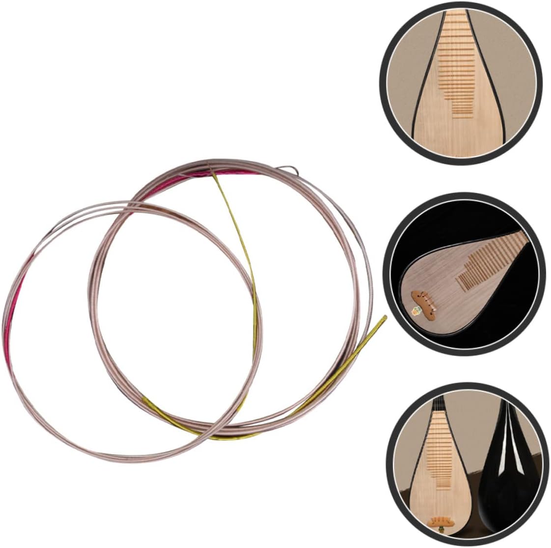 ibasenice 20pcs Professional Pipa Strings Steel Practice Strings Replacement Accessories for Chinese Musical Instrument