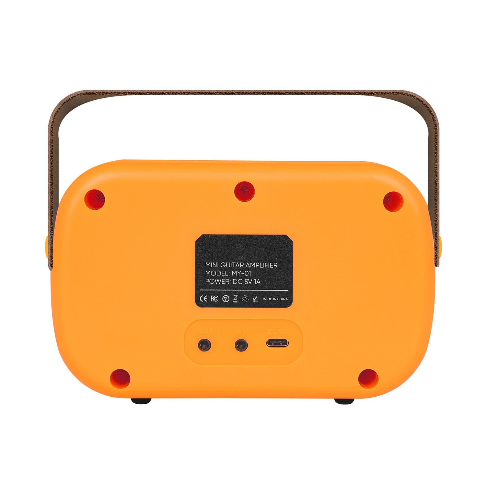 CHICIRIS Amplificatore per Chitarra Portatile, Amplificatore Elettrico Ricaricabile da 10 W con Doppi Altoparlanti e Batteria per Musicisti (ORANGE)