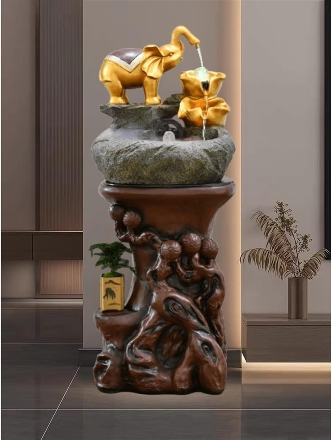 Modern Chinese Water Fountain Decoration, Living Room Courtyard Floor Circulating Water Decoration Floor-Standing Fountains