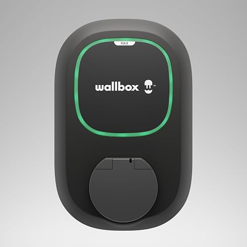 Wallbox Pulsar Max Electric Vehicle Charger 7.4kW, Type 2 EV Home Charger, Wi-Fi and Bluetooth and Smart App Control, OCPP, EVSE Charger Socket (with shutter), Black - 1