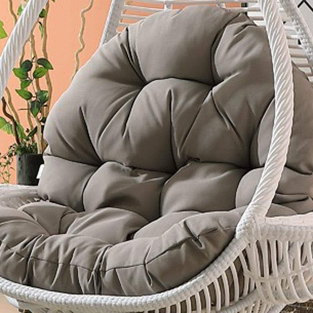 Columpio Silla Colgante Cojín de Asiento Huevo Nido Hamaca Almohadillas de Respaldo, Impermeable Espesar para Patio y jardín, 86 x 120 cm (Sin Silla) (Colo
