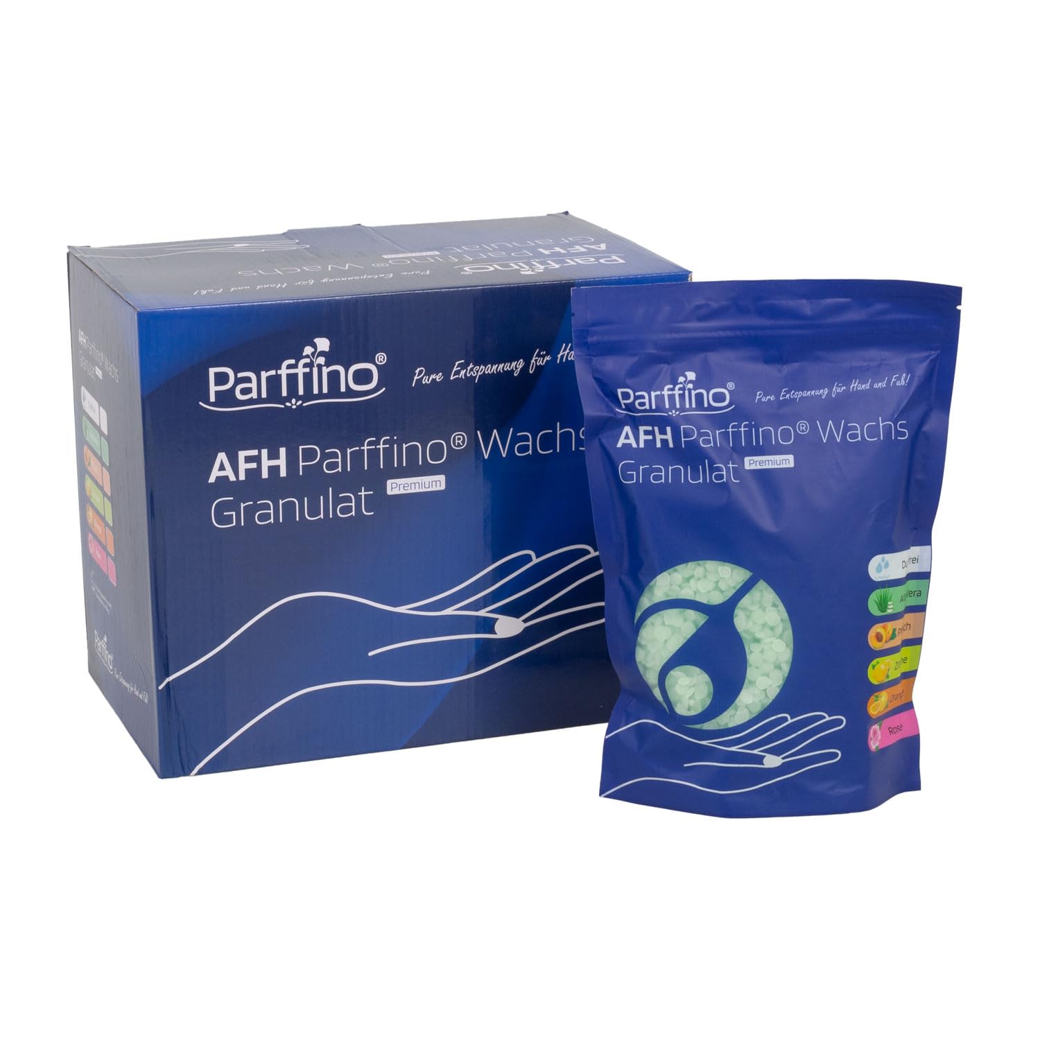 AFH Parffino® Wachs Granulat | 6 x 454 g | Aloe Vera, Schmelzpunkt 47-49 Grad